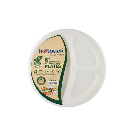 Plate, Bio Degradable, Paper, 3cm, 10″