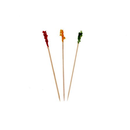 Wooden Frill Picks Paper 10cm